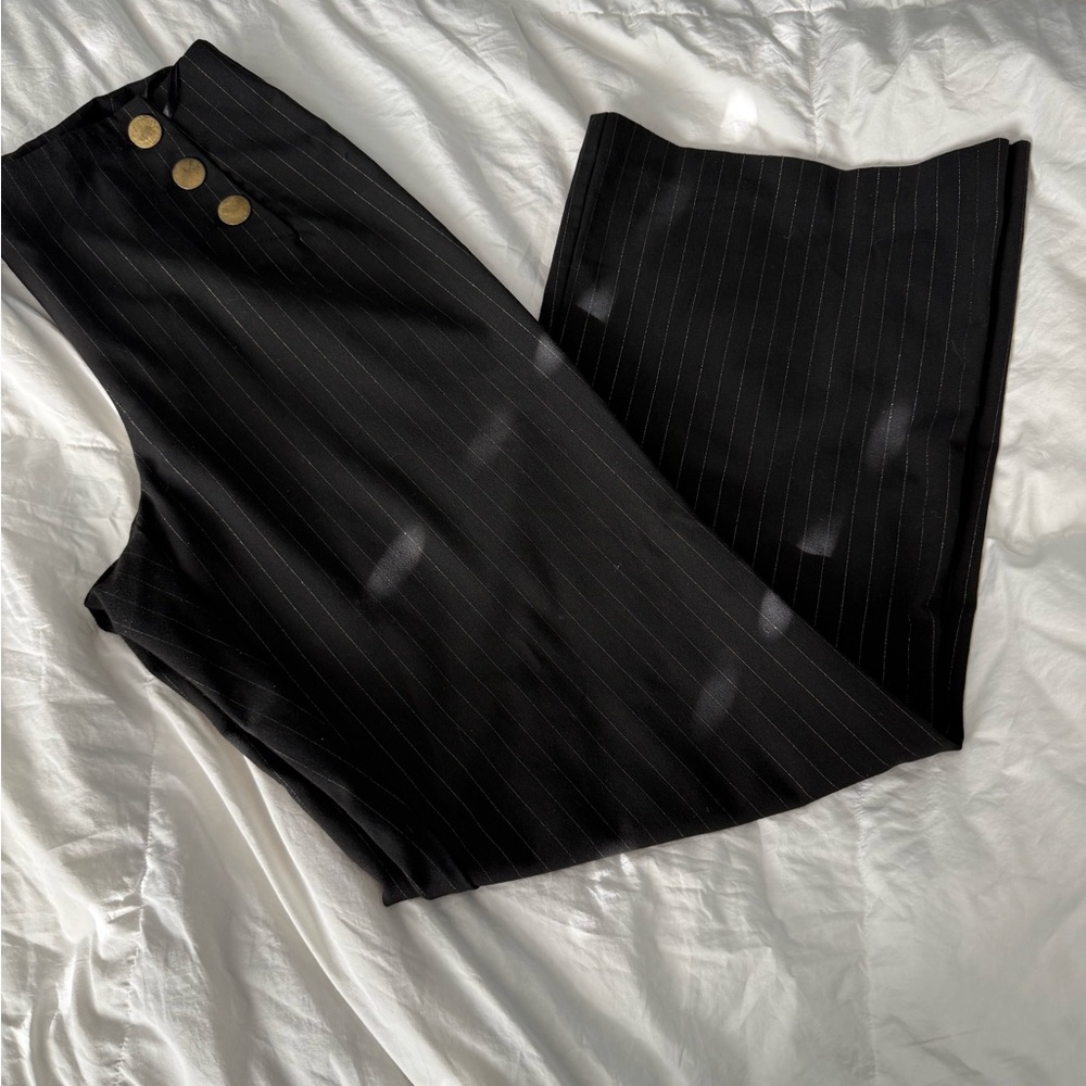 INC International Concepts Black Pinstripe Trousers